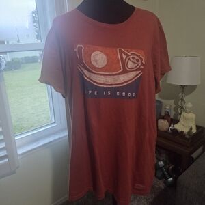 Life Is Good Burnt Orange Graphic Tee